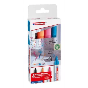edding 95 glasboard-marker assorterede farver 1-5 mm 4 stk. (4-95-4-2)