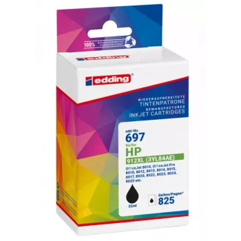 edding EDD-697 sort blækpatron kompatibel med HP 912XL (3YL84AE)