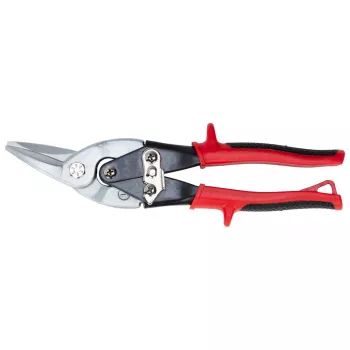 Gedore RED Sheet Metal Shears 3301741, Right-Cutting, 250 mm, Serrated Blade, Compound Leverage, 2-Component Grip