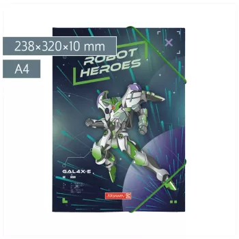 BRUNNEN samlemappe ROBOT HEROES DIN A4 mørkeblå mint 1041604421