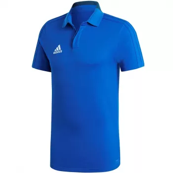 adidas Condivo 18 bomulds-polo blå CF4375 S