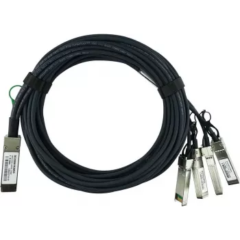 BlueLAN LSWM1QSTK3-BL 40GBASE-CR4 QSFP til 4x10GBASE-CR SFP+ Passivt Direct Attach Breakout-kabel, 1 m, AWG30
