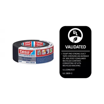 Tesa Pro Strong Duct Tape Black 50 m x 50 mm 66462-00002-00