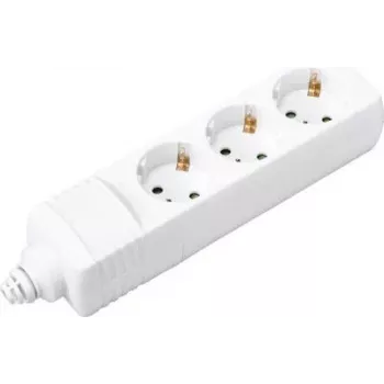 SYGONIX BT-2372208 stikdåseliste, 6 stikdåser, 1,5 m kabel, hvid
