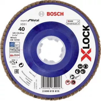 Bosch Accessories 2608619815 Expert for Metal X-LOCK skæreskive 125 mm x 1,0 mm x 22,23 mm