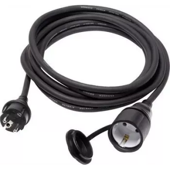 SYGONIX SY-5044440 forlængerkabel 16 A sort 5 m