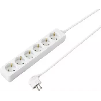 SYGONIX SY-4890994 Stikdåse 3-vejs Schuko hvid 1,5 m kabel uden afbryder