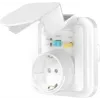 Sygonix SY-5775152 1-faset indbygnings-HFI-stikkontakt med forhøjet berøringsbeskyttelse IP44 hvid
