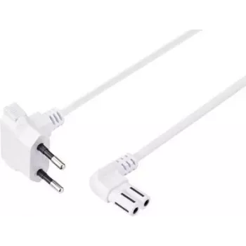 Sygonix SY-5043434 Power Cable CEE 7/16 to IEC C7 White 1.5 m