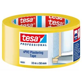 tesa 66001 Rensebånd gul 33 m x 50 mm 66001-00001-00