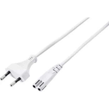 Sygonix SY-5044218 netkabel hvid 1,8m Schuko til Schuko 16A