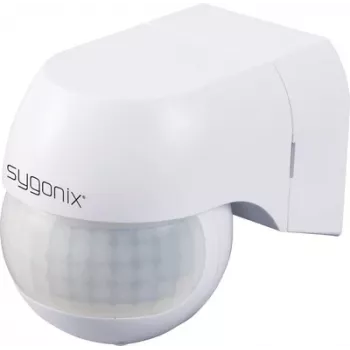 Sygonix SY-6118230 Vægmonteret PIR-bevægelsessensor 180° relæ hvid