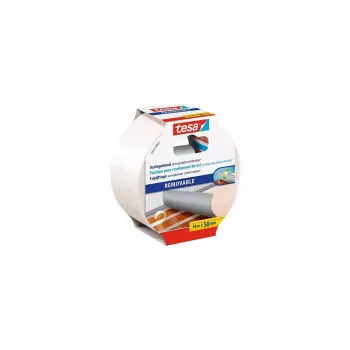 Tesa 55731 Aftageligt Gulvbelægningstape-Sæt, 10 m x 50 mm, 6 Ruller, Transparent 55731-00500-11