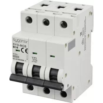 Sygonix SY-6440994 3-polet automatsikring B16 16A 6kA 415V AC