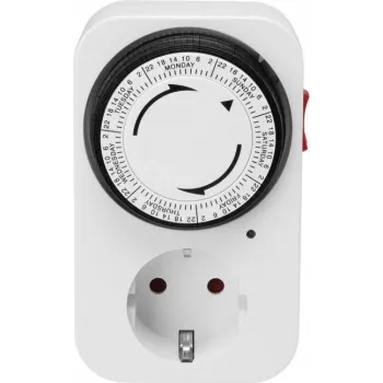 Sygonix SY-5045304 Analog Ugentlig Timer 3680 W IP20 hvid
