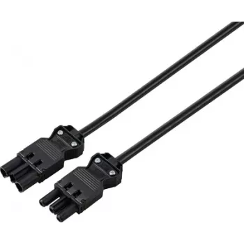 Sygonix SY-6676358 forlængerkabel sort 1,5 m Schuko vinklet stik
