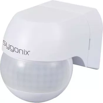 Sygonix SY-6733024 Væg-overflademonteret PIR-bevægelsessensor 360° 180° relæ hvid