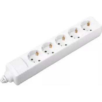 SYGONIX SY-4744418 3-fach Schuko-stikdåsestribe, 1,5 m kabel, hvid, uden kontakt