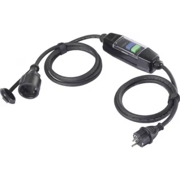 Sygonix SY-6052178 PRCD bærbar fejlstrømsafbryder-forlængerkabel 230 V/AC 3 m sort IP44
