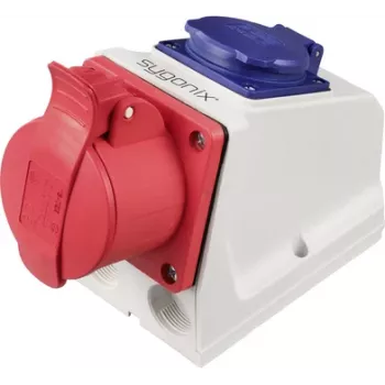 Sygonix SY-6271370 CEE-vægstikdåse 16 A 5-polet 415 V/AC IP44 rød