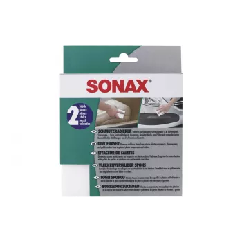 SONAX rengøringssvamp, 3-pak, melaminharskum, hvid, 100 x 60 x 25 mm 416000