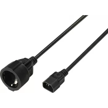 Sygonix SY-7154200 strømforlængerkabel IEC C14 til C13 0,30 m sort
