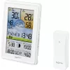 Sygonix SY-5509564 digital vejrstation med 12-24 timers prognose, DCF-ur, inde-/udetemperatur og luftfugtighed, månefase, frostvarsel, 3-kanals sensorunderstøttelse