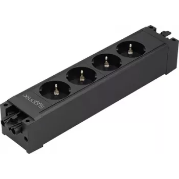 Sygonix SY-6872232 4-vejs stikkontaktmodul uden kontakt, sort