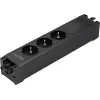 Sygonix SY-6872236 3-vejs indbygningsstikkontaktmodul uden kontakt, sort