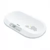 Beurer BY90 intelligent babyvægt med Bluetooth, 20 kg kapacitet, 5 g nøjagtighed, buet vejeflade, LCD-display, hvid