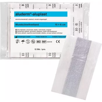 SÖHNGEN aluderm®-aluplast elastisk sårplasterrulle, 6 cm x 1 m, steril, individuelt forseglede stykker