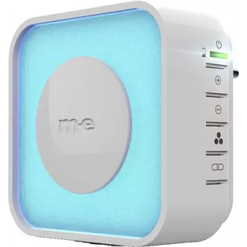 m-e modern-electronics 41308 trådløs dørklokkemodtager med oplyst LED-ring, hvid