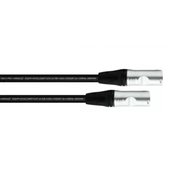 Cordial 15618 CAT 6a S/FTP RJ45-patchkabel, 1 m, sort PUR-kappe