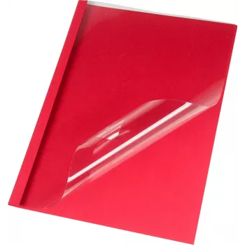 LMG Thermal Binding Covers A4 Red Leather-Look 1.5 mm Spine, 50 Sheets Capacity, Pack of 50 LMG-BMDLM-RO-R1,5