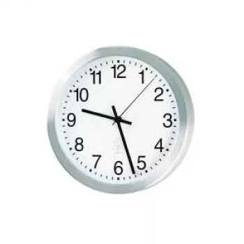 PEWETA Radio-Controlled Aluminum Wall Clock 20cm Silver 51.017.215