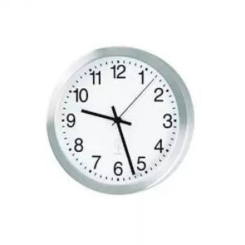PEWETA ALU Radio-Controlled Wall Clock D=30cm Silver 51.017.315