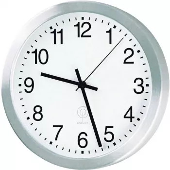 PEWETA ALU Radio-Controlled Wall Clock D=30cm Silver 51.017.315