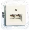 Metz Connect UPk indbygnings-universal-tilslutningsenhed, UAE-design, 2xRJ45, miniklemme (130064111-I)