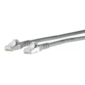 METZ CONNECT 1308450A33-E Cat.6A S/FTP patchkabel, 10G, AWG26, grå, 0,25m