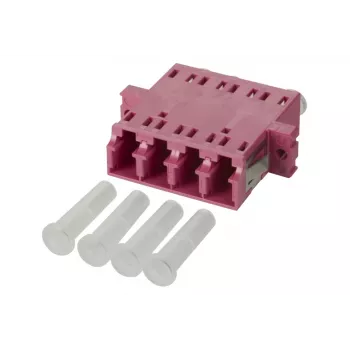 METZ BTR 15090079-I OpDAT Q-LC MM Ceramic OM4 Erika Violet Quad LC Coupler