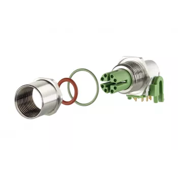 METZ CONNECT MMT471A315-0003 printplade-bøsning M12, X-kodet, 8-polet, IP67, 90° vinklet, i enkeltdele