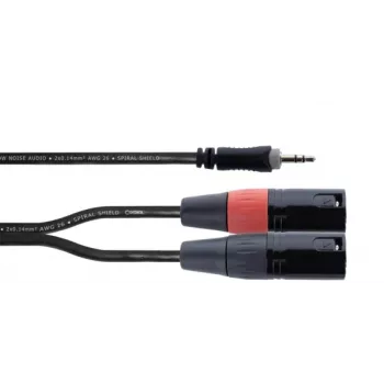 Cordial EY 1.5 WMM XLR Y-adapterkabel - 3,5 mm TRS til 2x XLR stik, 1,5 m 14871