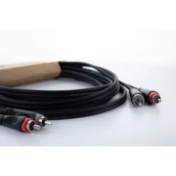 Cordial 14837 RCA audiokabel 2x RCA han til 2x RCA han 3 m sort PVC twin-kabel