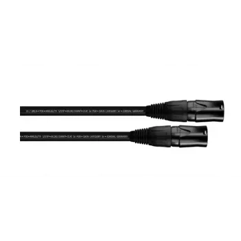 Cordial 15554 CAT 5e S/UTP patchkabel, RJ45, 0,3 m, sort, PUR-kappe