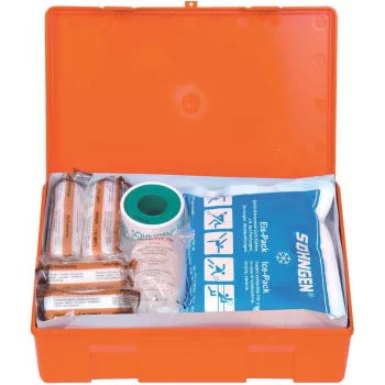 Söhngen DIN 13157 førstehjælpskasse 3003045 orange slagfast ABS med vægholder