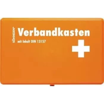 Söhngen DIN 13157 førstehjælpskasse 3003045 orange slagfast ABS med vægholder