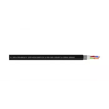 Cordial 15556 RJ45-netværkskabel, patchkabel CAT 5e S/UTP 1,00 m sort PUR-kappe 1 stk. (15556)
