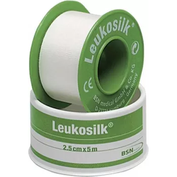 Söhngen Leukosilk 5 m x 2,5 cm hvidt fikseringsplaster 1009210
