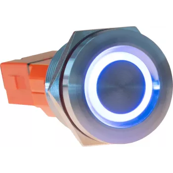 JOY-IT Button22T-01 trykknap (sluttekontakt), rød/blå LED, 22 mm, IP68, IK10