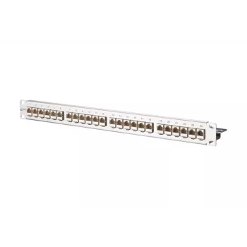 METZ CONNECT 130921-E EDATmod-MP24 24-port E-DAT-modul-patchpanel, rustfrit stål, 1U